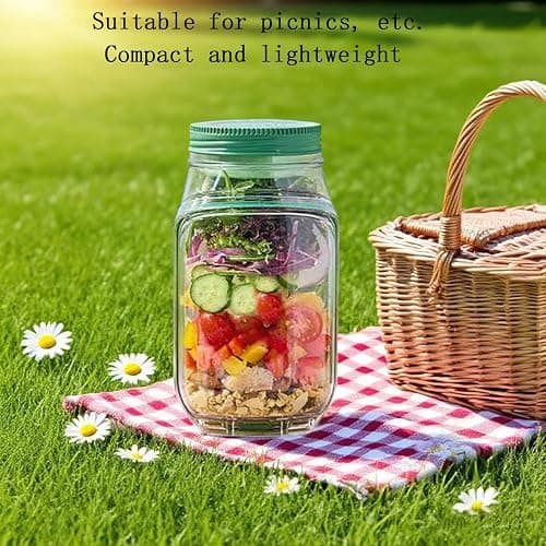 Ukisisi jar salade,Dosette à salade, pot à salade portable avec ouverture latérale,bol à salade fraîche,étui à sauce anti-fuite,Bocaux À Salade,Récipient À Pour Déjeuner,fruits thumbnail 4