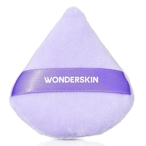 Wonderskin FYP Powder Puff - Triangle, Soft Velour Makeup Puff For Loose or Pressed Setting Powder - Image 1