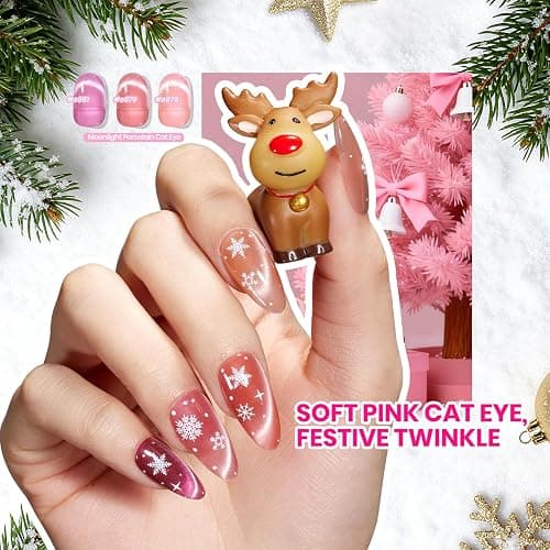 Beetles Cat Eye Gel Nail Polish Set - 36 Colors Red Purple Brown Green Burgundy Magnetic Christmas Gel Polish Kit Base Gel Glossy Matte Top Coat Magnet Soak off UV DIY Salon Nail Art Gift for Women thumbnail 4