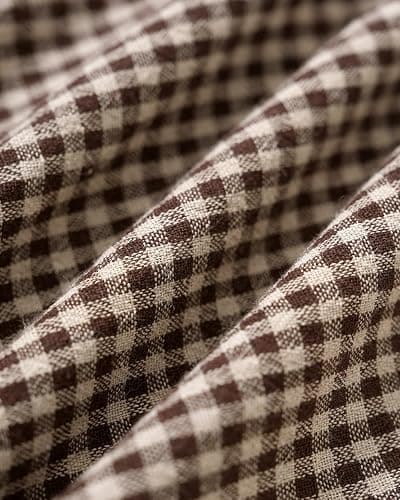 RIHOAS Women's Plaid Gingham Dress Summer Mini Dresses for Women 2026 Brown | Cute,Boat Neck,Bow(non-adjustable),A line,Vintage,Sleeveless,Spring Fall,Casual Daily,Picnic,Travel,Vacation,Christmas thumbnail 6