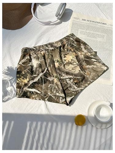 MakeMeChic Women's Sweat Shorts Camo Boxer Workout Shorts thumbnail 3
