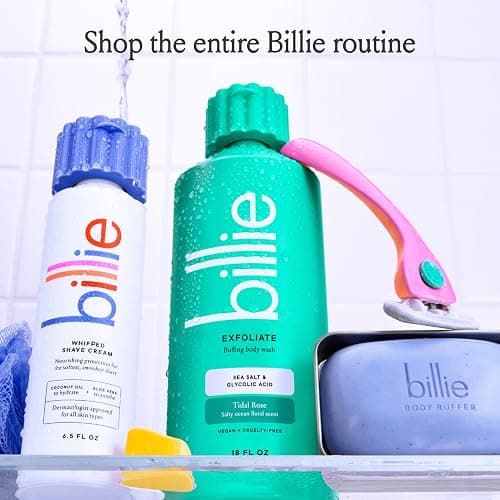 Billie Exfoliating Womens Body Wash, 18 fl oz, Sea Salt & Floral Scent, Vegan, Cruelty Free - Exfoliating - 18 Fl Oz (Pack of 1) thumbnail 7
