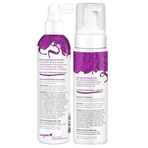 Not Your Mother's Curl Talk Instant Lift Root Hair Spray and Strengthening Volume Foam (2-Pack) - Powered by Biotin, Peptides, and Rice Protein - For Curly Hair Types thumbnail 9