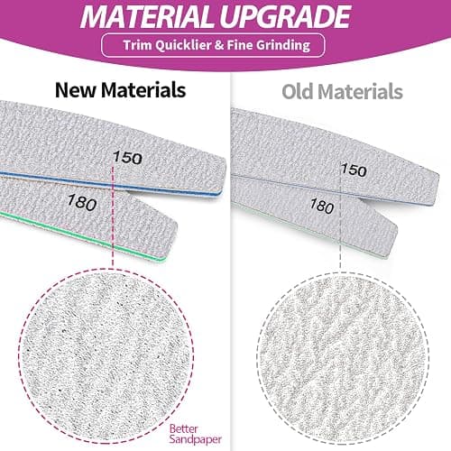 Teenitor Nail File Buffer, Nail Files, Nail Buffer Set to File, Shape,Smooth, Buffer and Shine Nails, Half-Moon thumbnail 6