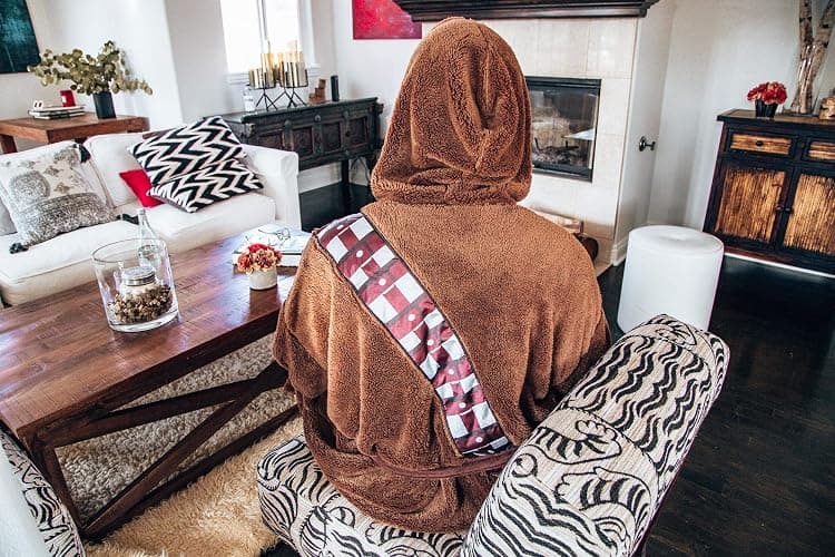 Star Wars Chewbacca Bathrobe For Men And Women | Big and Tall Plush Robe for Adults | Lightweight Spa Bathrobe | Hooded Shower Robe With Belt | Plus Size XXXL thumbnail 4