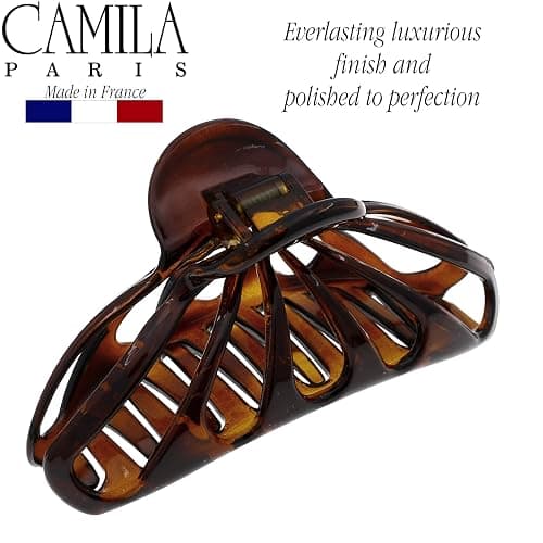Camila Paris NV109 2PK French Hair Clip for Women Thick Hair for Long Curly Wavy Hair, Girls Hair Claw Clips Fashion Styling Hair Accessories for Women, Strong Hold Grip, Made in France thumbnail 5