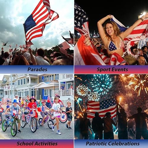 Mysense Patriotic USA Flag Face Hair Glitter for Independence Day Memorial Day Veterans Day, 4th of July Outfits and Accessories for Women Kids, 08# Red White and Blue Glitter Stick, 0.56oz thumbnail 5