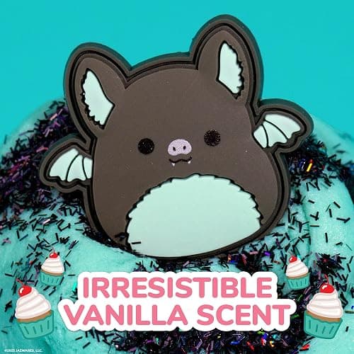 Original Squishmallows Aldous The Fruit Bat Premium Cloud Slime, Vanilla-Scented, 8 oz., Storage Container with Figurine Topper, Rubber Charm, Goodie Bags Stuffers, Kids Party Favors, Sensory Toy thumbnail 3