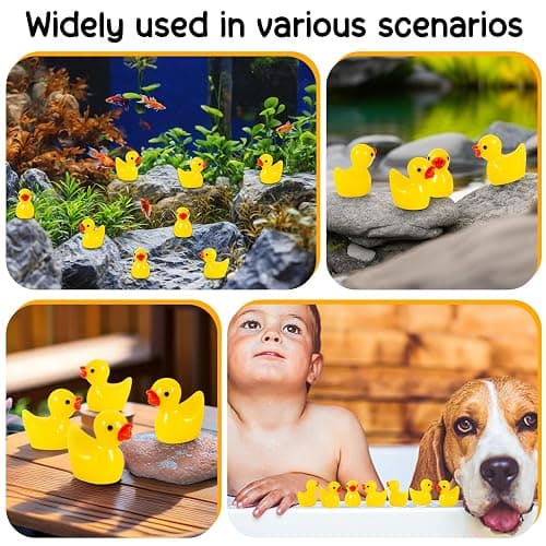 ONLYFU 1000Pcs Mini Resin Ducks Bulk Tiny Duck Figurine for Fairy Garden Landscape Aquarium Potted Plant Decoration Prank Game DIY Ornament Party to Hide, Miniature Dollhouse Accessories, Yellow thumbnail 6