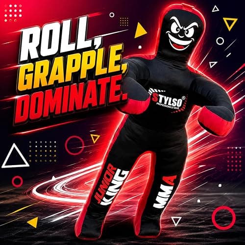 Unfilled Wrestling Dummy for Kids – Youth Grappling Dummy BJJ, MMA, Jiu Jitsu & Judo Training Partner – Durable Martial Arts Practice Buddy thumbnail 5