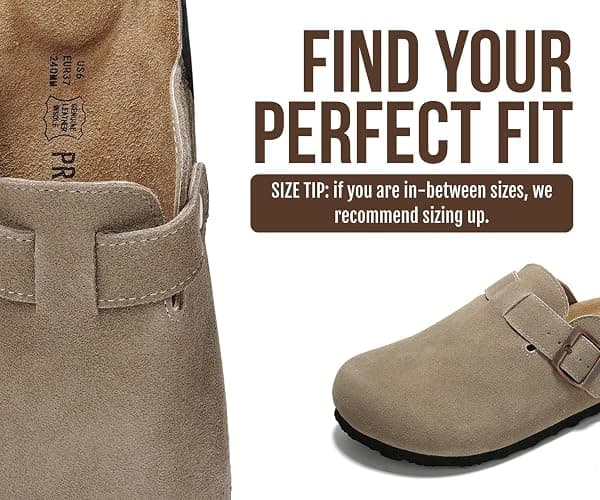 Project Cloud 100% Genuine Leather Slip-ons Footbed Clogs for Women Sandals | Memory Foam Arch Support Slippers for Women; Trendy Slip-ons Women's Mules & Clogs Sandals; Non-Slip Outsole for comfort. thumbnail 5