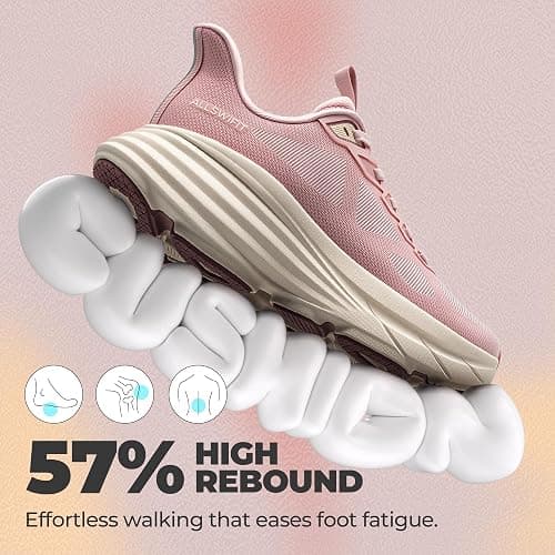 ALLSWIFIT Women's Slip On Walking Shoes Hands-Free Cushion Running Tennis Non-Slip Comfortable Gym Workout Athletic Breathable Fashion Sneakers SwiftLite thumbnail 4