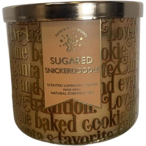 White Barn- Bath & Body Works - Sugared Snickerdoodle 3-Wick Candle w/Essential Oils - 14.5 oz - Image 1