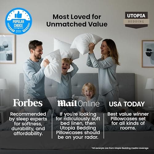 Utopia Bedding Queen Pillow Cases - Pack of 4 - Envelope Closure - Soft Brushed Microfiber Fabric - Shrinkage and Fade Resistant Pillow Covers Queen Size 20 X 30 Inches (White) - Queen - Pack of 4 - White thumbnail 4