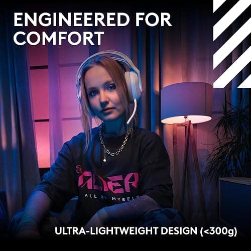 Logitech G Astro A20 X Lightspeed Wireless Gaming Headset for PS5, Xbox, Switch, PC with 2-System PLAYSYNC Audio, Bluetooth, LIGHTSYNC RGB, and 48 kHz Boom Mic - White thumbnail 3