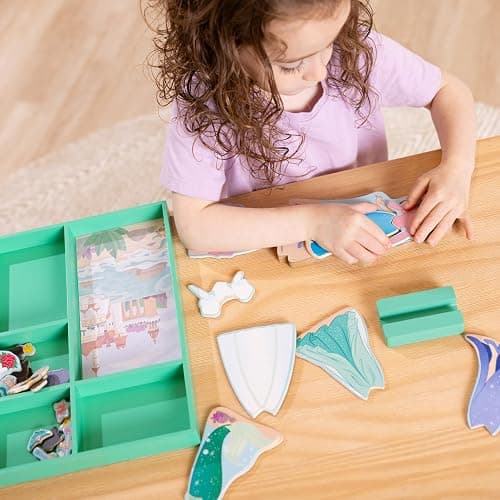 Melissa & Doug Disney Princess Ariel Magnetic Dress-Up Wooden Doll Pretend Play Set (30+ Pieces) thumbnail 5