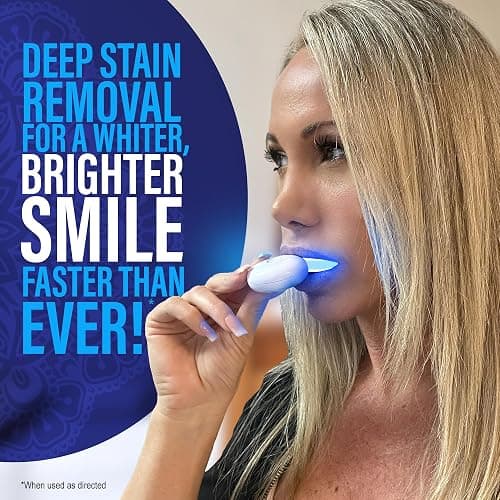 GuruNanda Professional Teeth Whitening Wireless Kit with LED Light & Whitening Pen, Helps Remove Surface Stains from Coffee, Food, Soda, 40 Treatments thumbnail 2