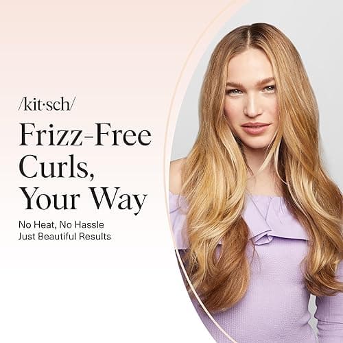 Kitsch Satin Heatless Hair Curler Set - Heatless Curls Overnight with Hair Curler & 2 Satin Scrunchies - Hair Curlers to Sleep in for Overnight Curls - Overnight Blowout Rods - Chocolate thumbnail 9