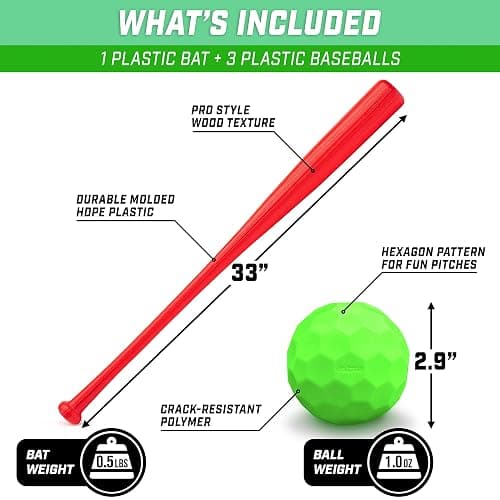 GoSports LotBall Backyard Baseball Bat and Ball Set - Plastic Baseball Game for Kids thumbnail 4