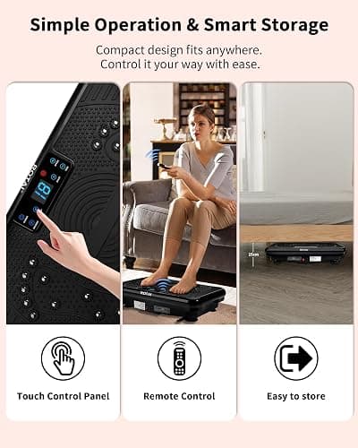 Shake Plate Vibration Exercise Machine for Lymphatic Drainage Massager & Weight Loss, 400 lbs Capacity Whole Body Vibrating Plate Workout for Women and Men thumbnail 6