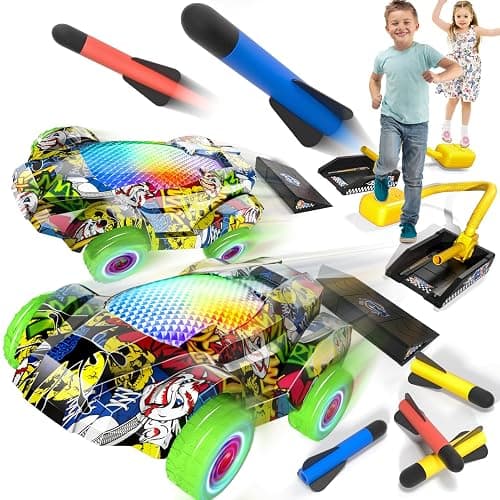 Beby Buty Indoor Outdoor Car Launcher Toys for Kids Boys, Rocket & Cars Launcher Toys Include 6 Foam Rockets & 2 Cars, Ideas 3 4 5 6 Years Boys Toys Birthday Gifts, Outdoor Toys for Kids Ages 3-5 4-8 thumbnail 7