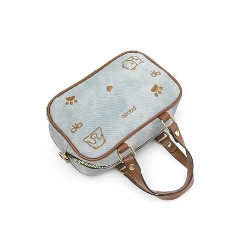 MISEZOXI Cute Panda Embroidery Mini Handbag for Women, Light Denim Rectangle Crossbody Purse with Detachable Adjustable Shoulder Strap, Kawaii Top Handle Satchel Bag for Daily Shopping Travel thumbnail 4