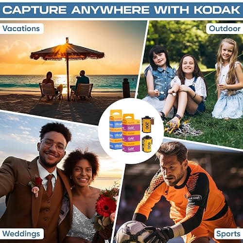 Kodak Ultramax 400 35mm Film 3 Pack & Kodak Gold 200 35mm Film 3 Pack Bundle (6 Total Rolls) 36exp for 35mm Film Camera 35mm - Kodak Film- Balveli Microfiber Cloth - 35 mm Film roll- Camera Film- thumbnail 5