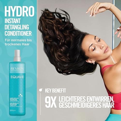 REVLON PROFESSIONAL EQUAVE Hydro Instant Detangling Conditioner, 500 ml, entwirrender Leave in Sprühconditioner für normales bis trockenes Haar, Haarpflege mit 2-Phasen Formel & Hitzeschutz thumbnail 3