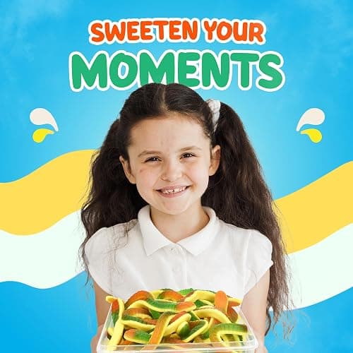 Sweetzone Yellow Bellies Giant Snake Sweets, Halal Gummy Sweets, Bulk Candy Tub, Retro Chewy Gummy Wine Gums, Sweet Box for Sharing, 805g, Fun Bulk Candy for Parties, Events, and Sweet Enthusiasts thumbnail 4