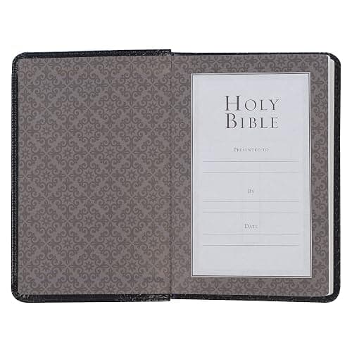 KJV Holy Bible, Mini Pocket Size, Black Faux Leather w/Ribbon Marker, Red Letter, King James Version thumbnail 9