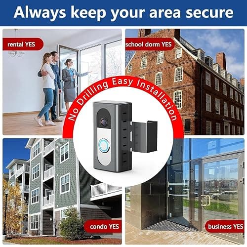 KIMILAR Anti-Theft Video Doorbell Mount Compatible with Most Wireless Video Doorbell, Adjustable Mounting Bracket Accessories for Houses, Apartments, Businesses thumbnail 6