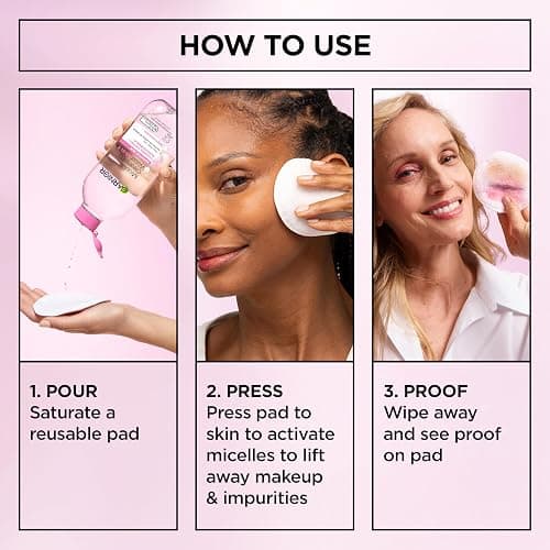 Garnier Micellar Water, Hydrating Facial Cleanser & Makeup Remover, Suitable for Sensitive Skin, Vegan, Cruelty Free, 13.5 Fl Oz (400mL), 1 Count thumbnail 8
