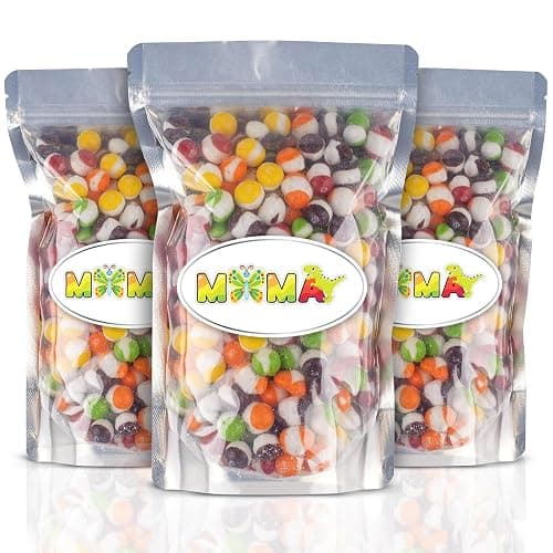 MiMa Pack of 3 Flavorful Freeze Dried Asteroids - Assorted Fruit Candy for a Unique, Crunchy Mima's Summer Mega Sale Treat (6oz, Original Rainbow) - Resealable Bag of Freeze-Dried Delights - Image 1