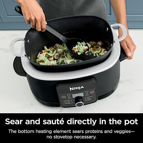 Ninja® 12-in-1 PossibleCooker™ PLUS | 8.5-qt - Sous Vide & Proof Multi-Cooker | Slow Cooker, Dutch Oven & More | Glass Lid & Integrated Spoon | Nonstick | Oven Safe Pot to 500°F | Black | MC1010 thumbnail 6