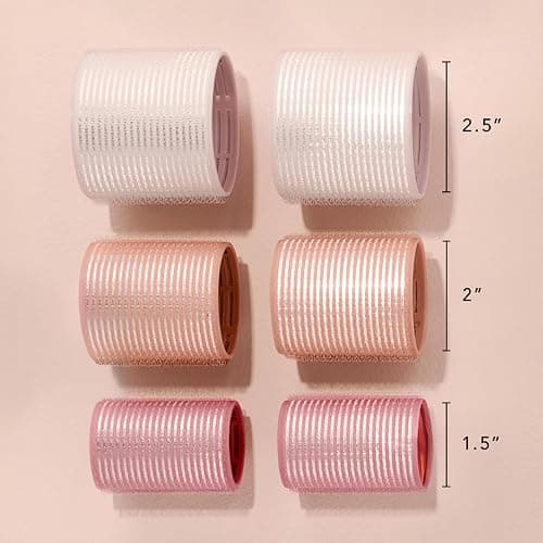 The Hair Edit Ceramic Core Hair Rollers for Salon-Quality Volume Professional Grade Thermal Rollers, Heat or No-Heat Styling, Soft Waves & Bouncy Blowouts, Root Lift, Long-Lasting Shine 9 Pack thumbnail 5
