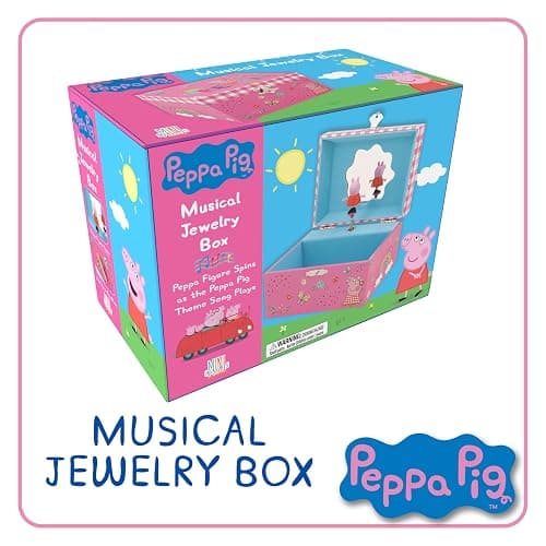 Mini Treasures Peppa Pig Jewelry Box for Girls - Musical Jewelry Box with Spinning Figurine, Toys for Kids Ages 3-5 - Plays Peppa Pig Theme Song - 6 x 4.7 x 3.5 in thumbnail 4