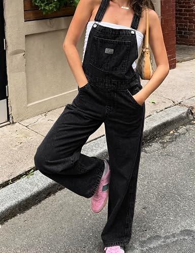 POTILI Casual Denim Overalls for Women Loose Wide Leg Pants Adjustable Jean Jumpsuits with Pockets Summer 90s Outfit 2026 thumbnail 6