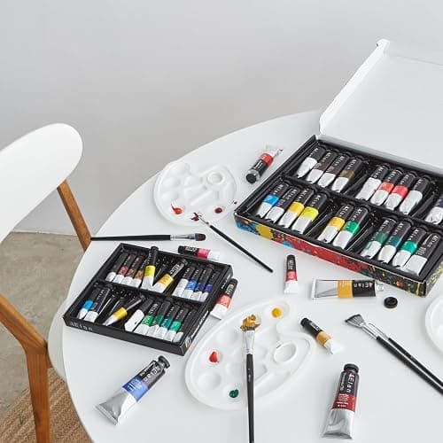 Elan Ölfarben Set, 24x Öl Farben Tuben 50ml Ungiftig, Oil Paint Set, Professionelle Qualität Ölfarben Starterset, Öl Farben Leinwand, Ölmalfarben thumbnail 6