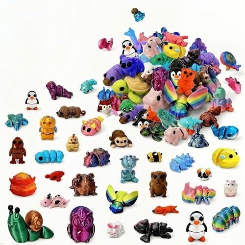 150PCS 3D Printed Random Animal Figurines for Classroom Rewards | Reward & Celebration Collection, Assorted Mini Animals, Party Favors, Treasure Boxes, Family Incentive Activities - Image 1
