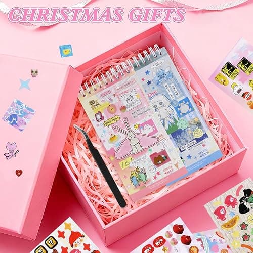 800Pcs Cute Scrapbook Stickers Travel Y2k Japanese Sticker Book for Adult Kawaii Korean Stickers for Journaling Heisei Retro Aesthetic Sticker Manga Style Decor for DIY Junk Journal Gifts Pink Blue thumbnail 2