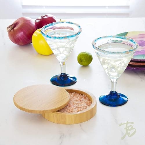 Totally Bamboo Margarita Salt Rimmer – Eco-Friendly Bamboo Glass Rimmer with Swivel Lid and Magnetic Closure | Cocktail Bar Tool for Margaritas and More thumbnail 4