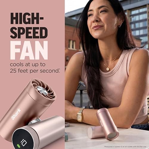 Shark ChillPill – The Only 3-in-1 Personal Cooling System with Fan, InstaChill Cooling Plate & Dry-Touch Mist – Portable, Handheld, Drops Skin Temp Up to 16°F, 10 Speeds, Carbon, FA022 thumbnail 3