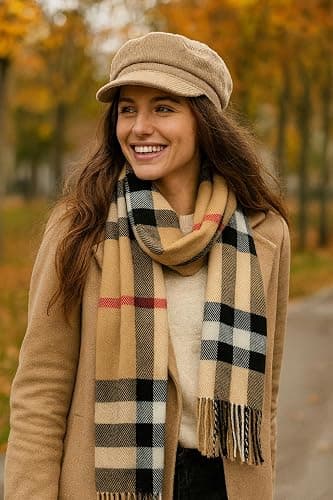 KARMA.DIEM Karierter Schal - Angenehm Weich - Schal kariert für Damen und Herren - London Style - Perfekt für Herbst und Winter 35x180cm thumbnail 2