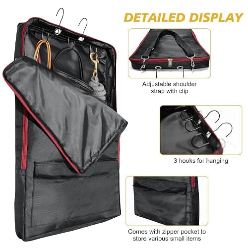 Asooll Horse Bridle Bag,Bridle/Halter Bag with 3 Prong Tack Rack,Horse Tack Carry Bag,Horse Harness Bag,Bridle Bag with Hooks for Horse Gear Storage thumbnail 3