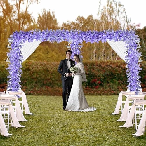 kunghei 10ftx20ft Portable Pipe and Drape Backdrop Stand for Parties Wedding Stage Decoration Photo Photoshoot, Curtain Frame Stand Studio Photography Background Support System Trade Show Display - Type1: 6m/20ft Long-Silver(Not Adjustable) thumbnail 9