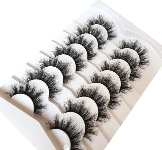 Pooplunch False Eyelashes Sexy Volume 8D Faux Mink Lashes 15MM Wispy Short Natural Fake Eye Lash Strips 7 Pairs Pack thumbnail 6