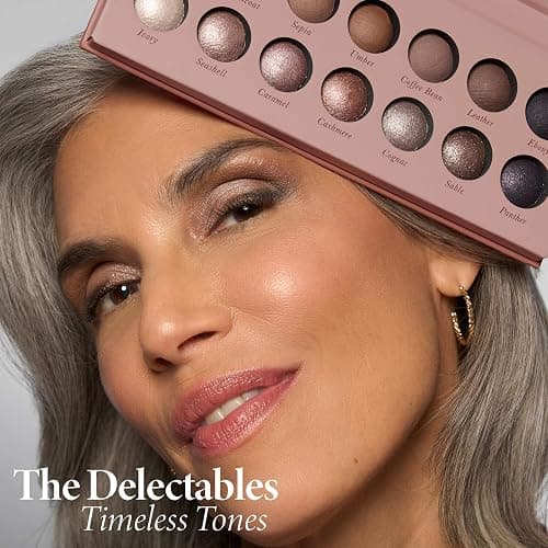 LAURA GELLER NEW YORK The Delectables Timeless Tones Baked Eyeshadow Palette | 14 Pigmented Eyeshadows Blendable Everyday Look thumbnail 8