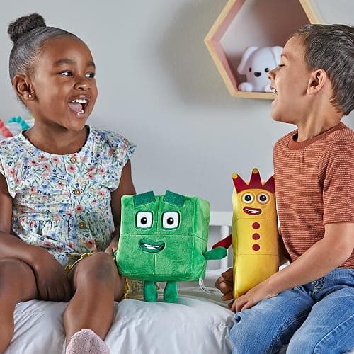 hand2mind Numberblocks Three & Four Playful Pals, Plush Figure Toys, Numbers for Toddlers, Preschool Math Learning Toys, Stuffed Animal Plushies, Counting Blocks, Soft Stuffies, Kids Birthday Gifts thumbnail 7