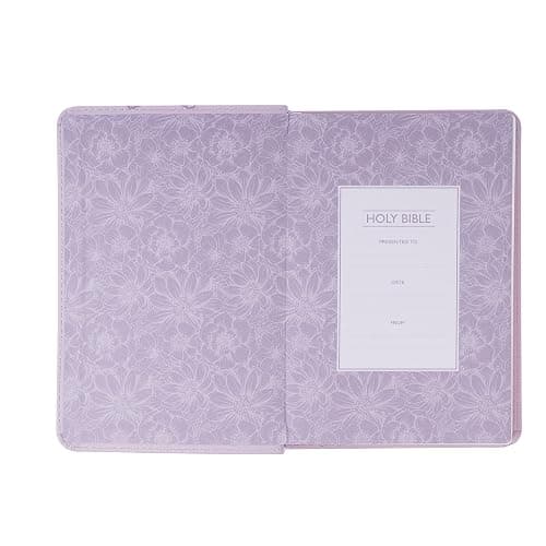 KJV Holy Bible, Compact Large Print Vegan Leather Red Letter Edition - Ribbon Marker, King James Version, Purple (KJV Compact LP Editions) thumbnail 11