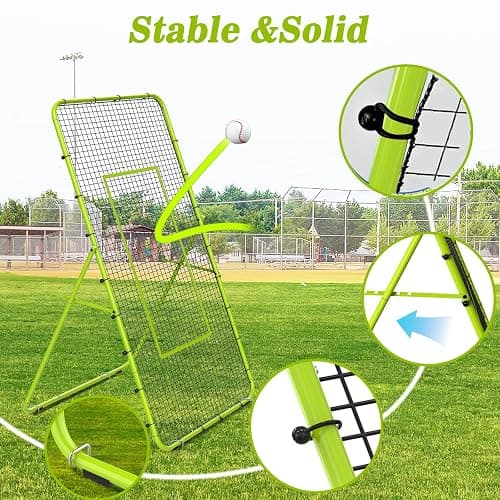 7x4 FT Volleyball Rebounder, Outdoor Volleyball Net Hitting Serving Passing Spike Practice,Volleyball Training Equipment with Strike Zone for Lacrosse, Baseball,Soccer,Tennis thumbnail 7